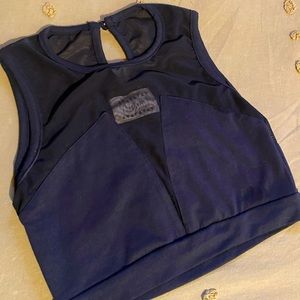 ZenNymph brand new never worn black and sheer crop top.